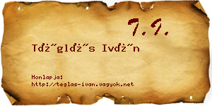 Téglás Iván névjegykártya