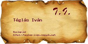 Téglás Iván névjegykártya