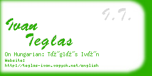 ivan teglas business card